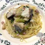 鱈と小松菜のパスタ