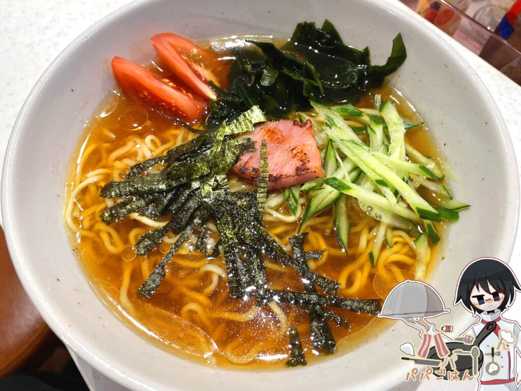 冷やしラーメン（マルちゃん正麺醤油アレンジ）