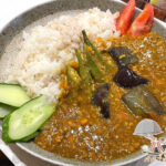 ナスとオクラの挽肉トマトカレー