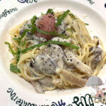 たらこクリームパスタ（かねふくたらこスティック使用）
