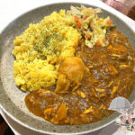 鶏胸蒸しカレーwithそれっぽいサラダ