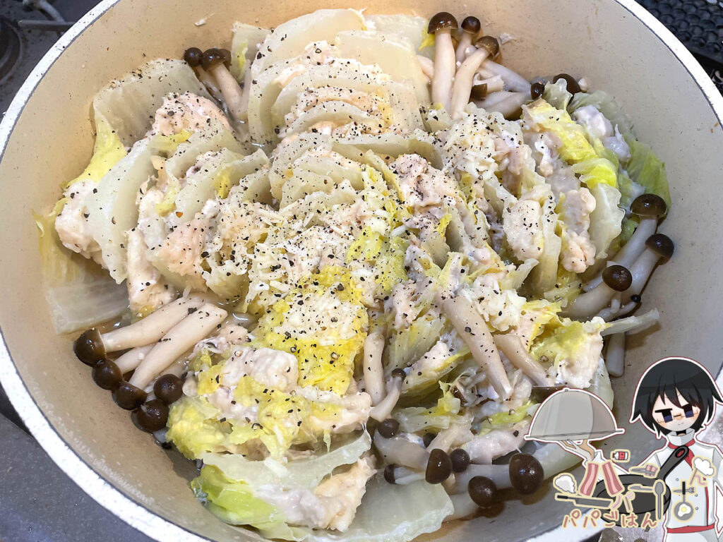 鶏胸肉と白菜のミルフィーユ蒸し 鶏胸肉と白菜のミルフィーユ蒸し