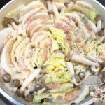 鶏胸肉と白菜のミルフィーユ蒸し（蒸す前）