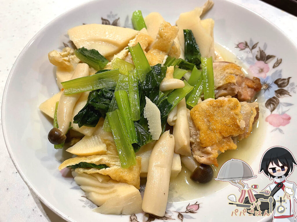 たけのこと鶏もも肉の煮物
