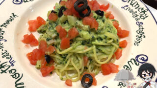 小松菜ジェノベーゼクリームパスタ
