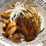 なすの蒲焼き+鶏丼