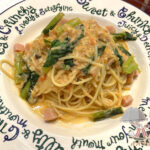 ツナと小松菜のトマトクリームパスタ