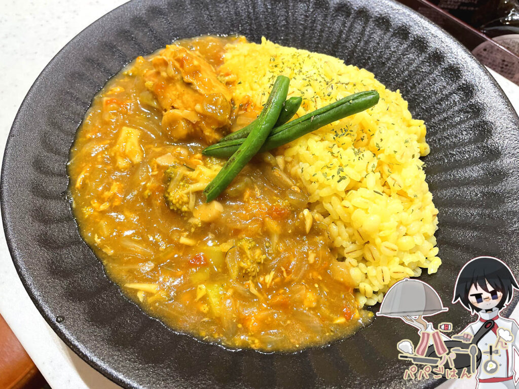 ブロッコリー入り鶏胸蒸しカレー