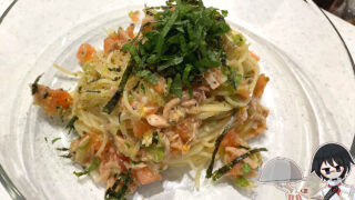 ツナとレタスの和風冷製パスタ