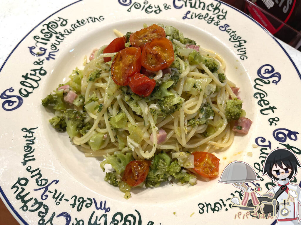 プチトマトとブロッコリーのパスタ